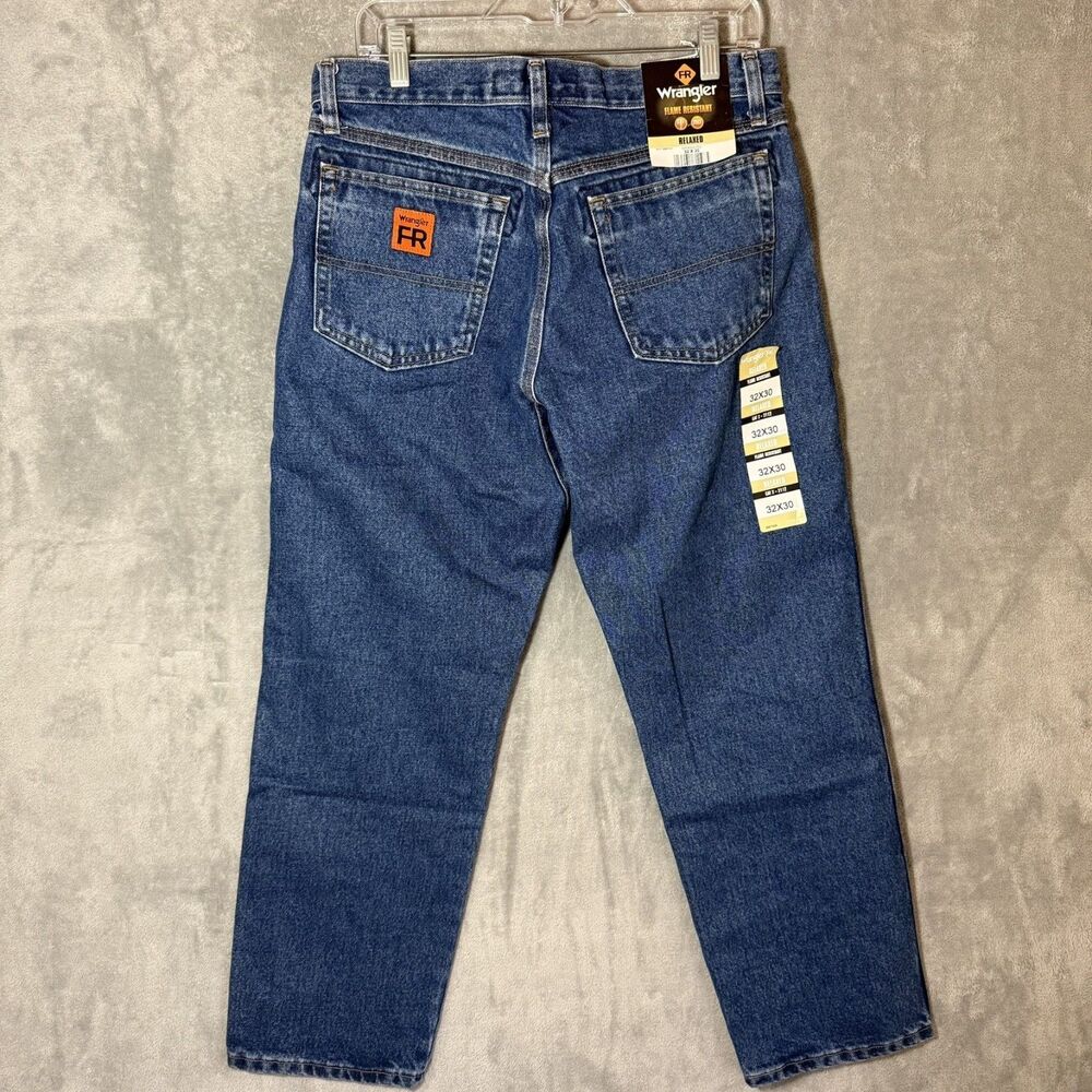 NWT Wrangler Riggs Workwear FR Jeans 32x30 (*32x29) Blue Flame Resistant Relaxed